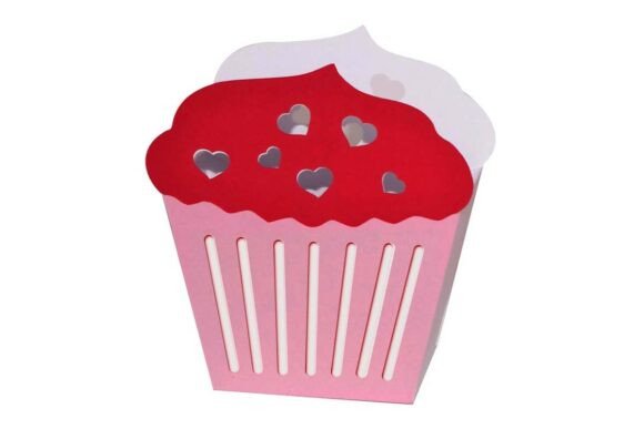 3D SVG Cupcake Box for Birthdays