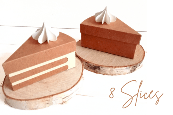 8 Slices Cake Box: 3D SVG for Celebrations