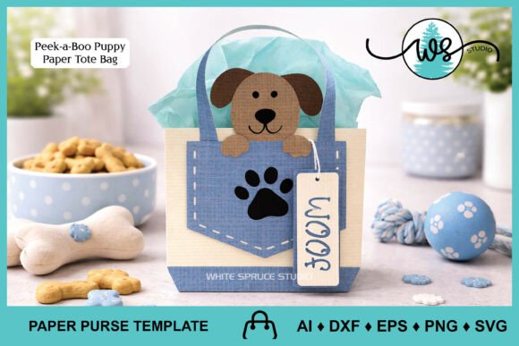 Dog Lover 3D SVG Gift Bag for Dogs
