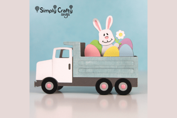 Dump Truck Easter Card SVG: 3D SVG Review