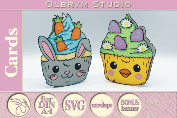 Easter 3D SVG Cupcake Gift Cards Review