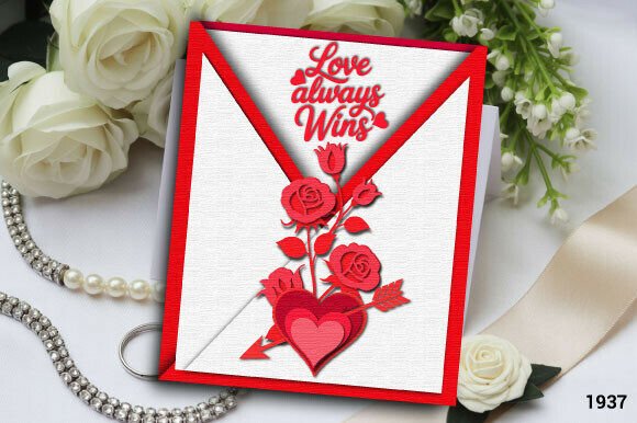 Love Always Wins 3D SVG for Valentine S Day