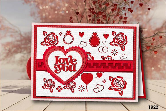 Love You Valentine 3D SVG for Valentine S Day