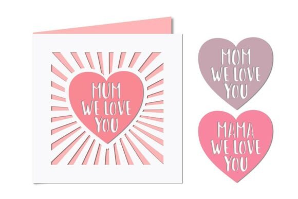 Mother's Day 3D SVG: Mum Mom Mama Heart Card Review