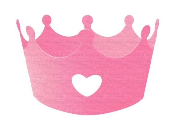 Princess Crowncupcake Wrapper SVG for 3D SVG Birthdays