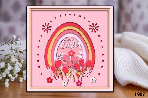 Review: Happy Easter Rainbow Egg 3D SVG Layer 1987