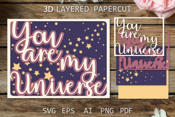 Reviewing 3D SVG Shadow Boxes: You Are My Universe