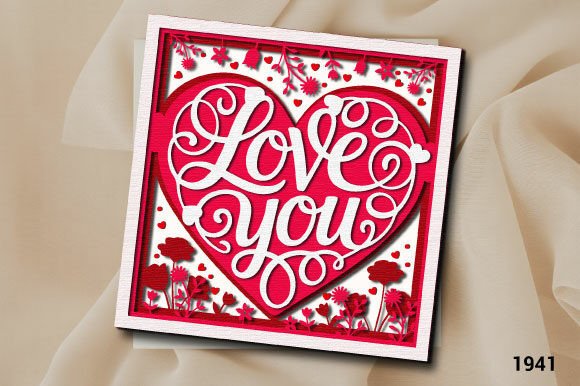 Reviewing Valentine LOVE YOU Gift Card SVG 1941