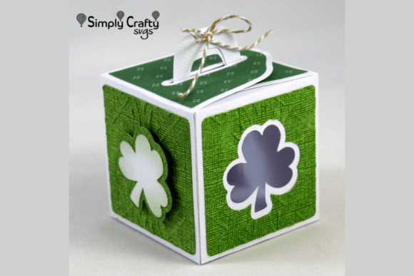 Shamrock Handle Box SVG: 3D Saint Patrick S Day Design