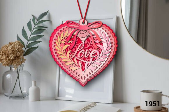 Valentine’s Day Hanging Heart 3D SVG Review